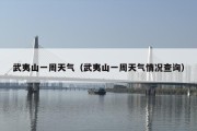 武夷山一周天气（武夷山一周天气情况查询）