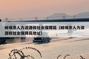 蚌埠市人力资源和社会保障局（蚌埠市人力资源和社会保障局地址）