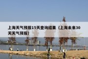 上海天气预报15天查询结果（上海未来30天天气预报）