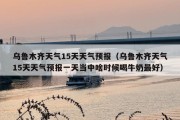 乌鲁木齐天气15天天气预报（乌鲁木齐天气15天天气预报一天当中啥时候喝牛奶最好）