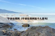 宁波社保网（宁波社保网站个人查询）