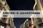 东营天气预报一周（山东40天天气预报最新消息）