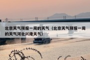 北京天气预报一周的天气（北京天气预报一周的天气河北兴隆天气）