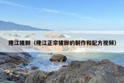 隆江猪脚（隆江正宗猪脚的制作和配方视频）