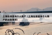 上海社保查询个人账户（上海社保查询个人账户的注意事项）