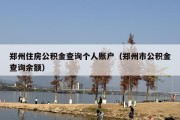 郑州住房公积金查询个人账户（郑州市公积金查询余额）