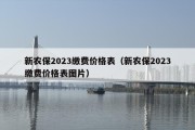 新农保2023缴费价格表（新农保2023缴费价格表图片）