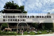 自己交社保一个月大概多少钱（西安自己交社保一个月大概多少钱）