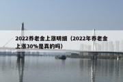 2022养老金上涨明细（2022年养老金上涨30%是真的吗）
