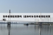交养老保险划算吗（退休时补交养老保险划算吗）