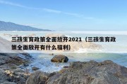 三孩生育政策全面放开2021（三孩生育政策全面放开有什么福利）