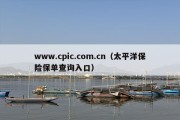 www.cpic.com.cn（太平洋保险保单查询入口）