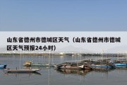 山东省德州市德城区天气（山东省德州市德城区天气预报24小时）