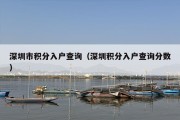 深圳市积分入户查询（深圳积分入户查询分数）