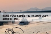机动车登记证书编号是什么（机动车登记证书编号是唯一的吗）