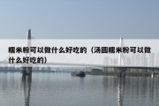 糯米粉可以做什么好吃的（汤圆糯米粉可以做什么好吃的）