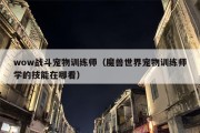 wow战斗宠物训练师（魔兽世界宠物训练师学的技能在哪看）