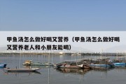 甲鱼汤怎么做好喝又营养（甲鱼汤怎么做好喝又营养老人和小朋友能喝）