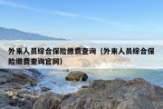 外来人员综合保险缴费查询（外来人员综合保险缴费查询官网）
