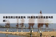 长春住房公积金查询（长春住房公积金查询系统）