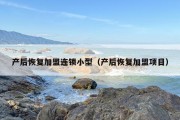 产后恢复加盟连锁小型（产后恢复加盟项目）
