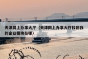 天津网上办事大厅（天津网上办事大厅找回我的企业模块在哪）