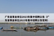 广东省事业单位2023年集中招聘公告（广东省事业单位2023年集中招聘公告官网）