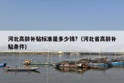 河北高龄补贴标准是多少钱?（河北省高龄补贴条件）