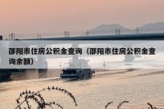 邵阳市住房公积金查询（邵阳市住房公积金查询余额）