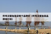 炸鸡汉堡加盟店哪个品牌好（炸鸡汉堡加盟品牌排行榜）